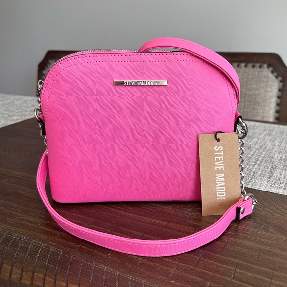 Steve Madden Handbags - New STEVE MADDEN Women’s BMAGGIE CROSSBODY Handbag Purse  BRIGHT PINK